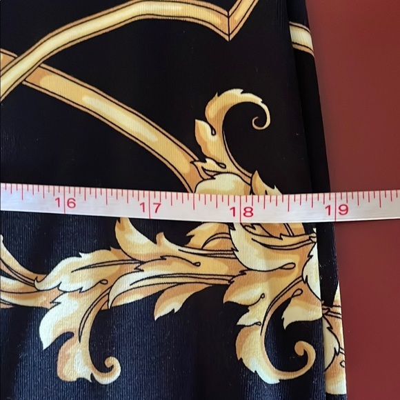 J. McLaughlin Gold and Blue Embellished Mid-Sleeve Midi Dress - Picture 13 of 14